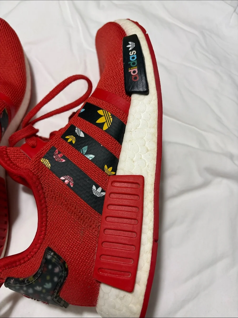 adidas Red Kids Sneakers with Lace-Up Closure